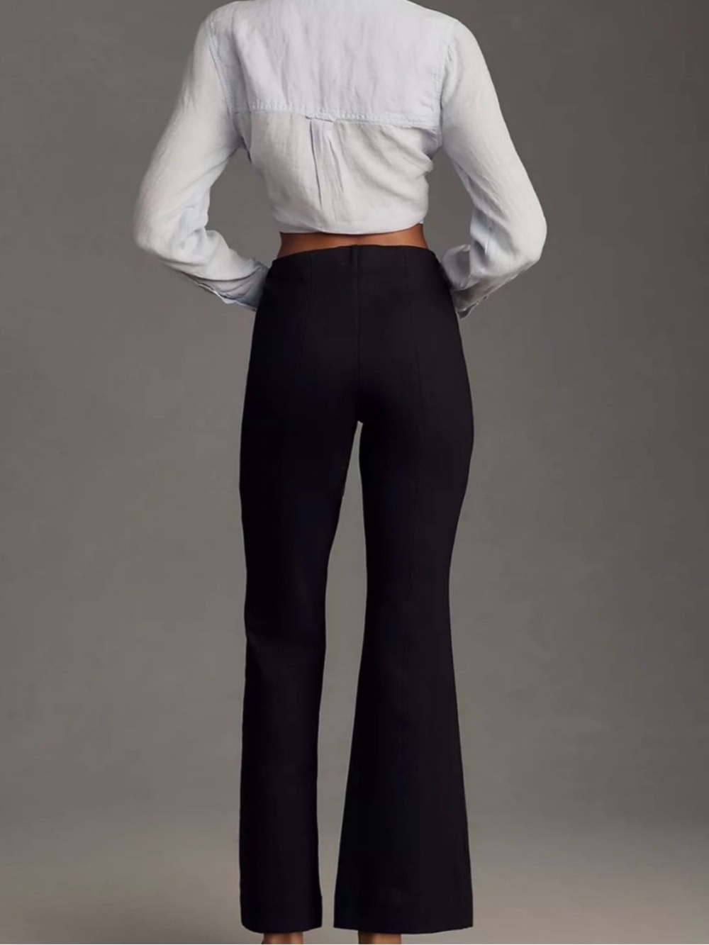 Maeve the Margot Black High-Rise kick flare Pants